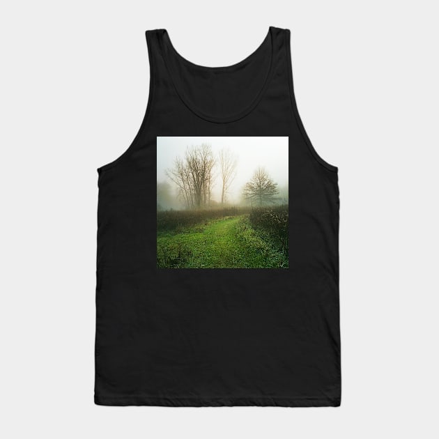 Beautiful Morning in Autumn Fog Tank Top by oliviastclaire